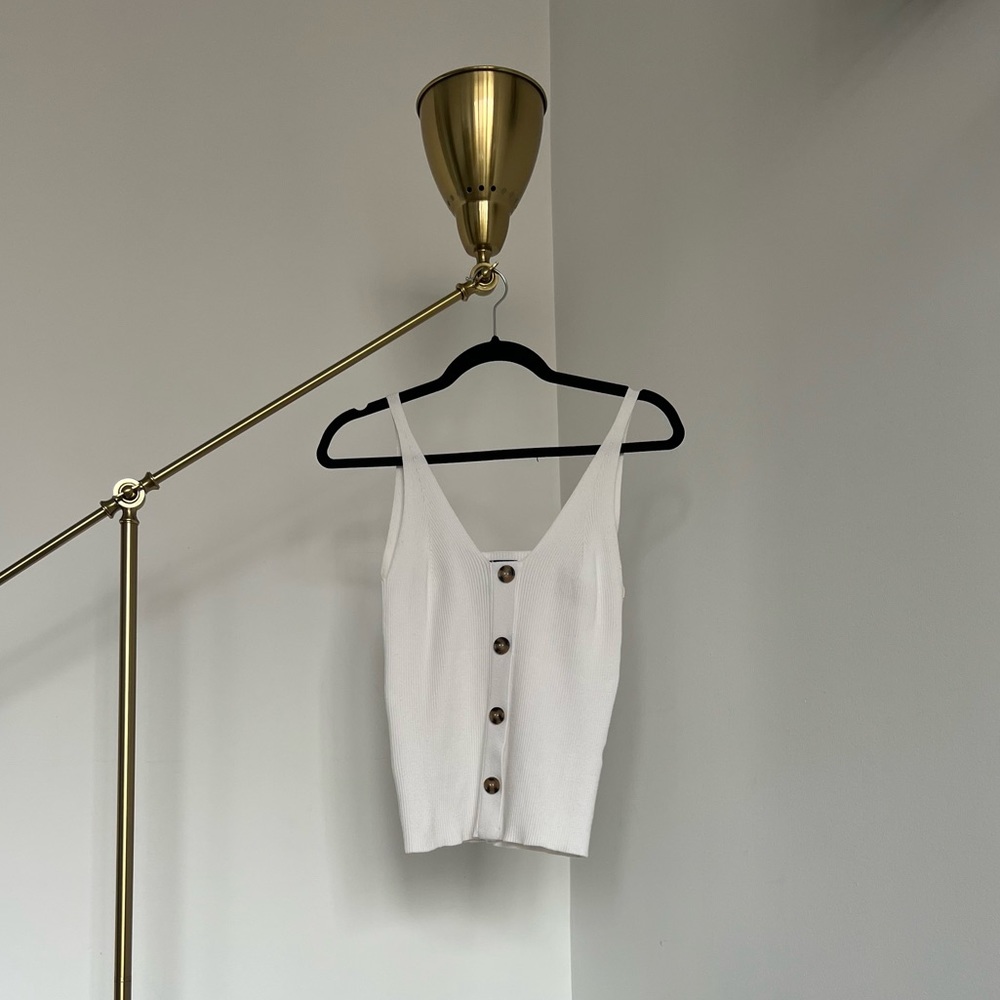 Massimo Dutti knitted buttons down top.